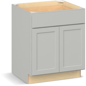RELIABILT Parkstone II Base Cabinet, Light Gray, 27"W, 2 Doors 1 Drawer, Fully Assembled, ADA - 641006 | Lowe's Pro Supply